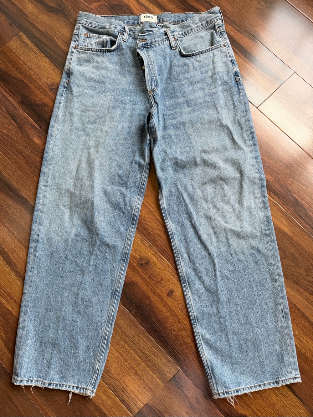 AGOLDE Button Fly Baggy Staight Jeans Womens 31 Missing Button